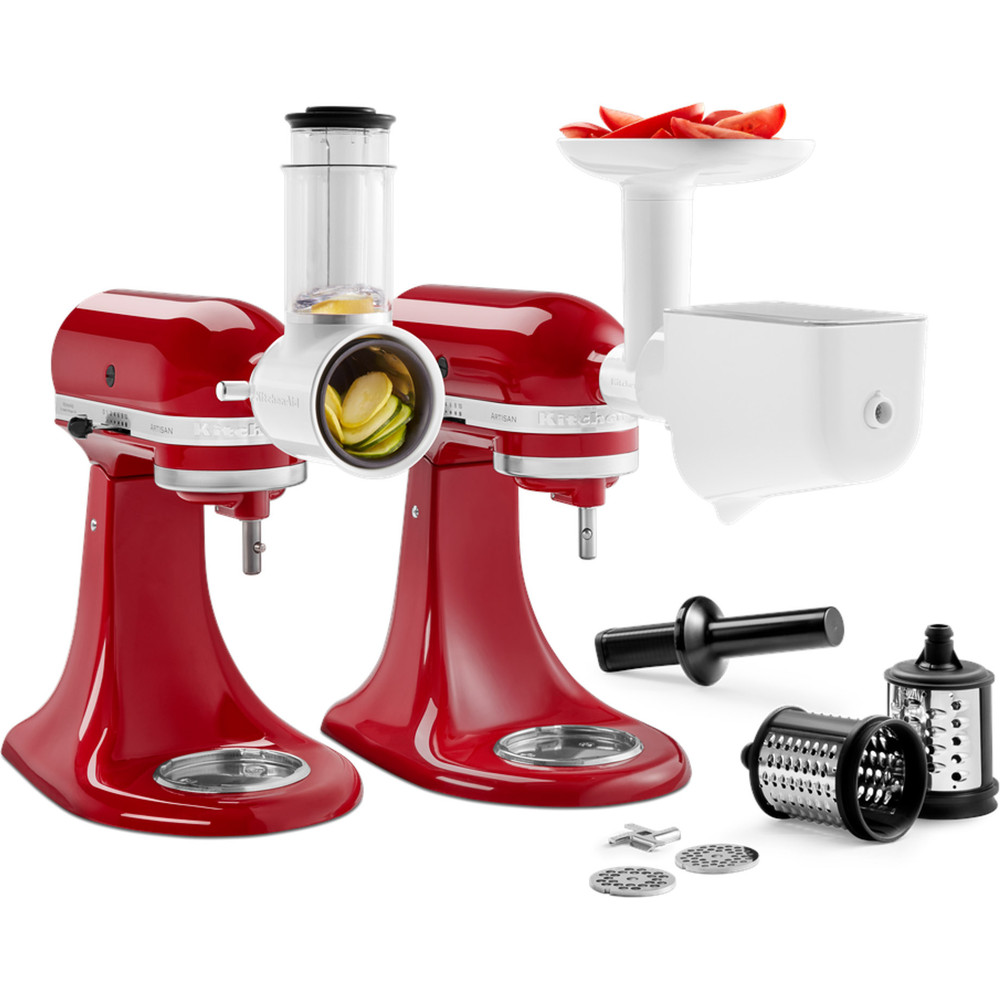 KITCHENAID MIXER ATTACHMENT SET 5KSM2FPPC GRIND, SLICE, SHRED AND STRAIN